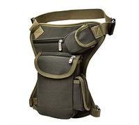 HJUGHPN Marsupio da uomo Borsa a goccia in tela per la gamba Vita Casual Cintura Hip Bum Borse da viaggio Borsa tattica da ciclismo (4)