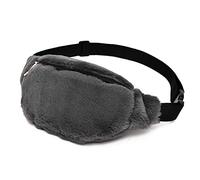 HJUGHPN Marsupio Donne Faux Coniglio Pelliccia di coniglio Fanny Pack Donne Peluche Vita Borsa Uomini Inverno Bum Bag Borsa Femminile Bumone Bum Bum Coins Telefono Pouch Sacchetto del petto(Gray)
