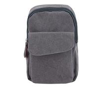 HJUGHPN Marsupio Piccolo sacchetto di fionda del petto maschile da viaggio Escursionismo Body Messenger Borsa a tracolla Casual Borsa da uomo in tela(Gray)