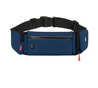 HJUGHPN Marsupio Unisex in vita borsa in vita da esterno maratona da jogging fitness sport cinghia sacchetto acqua bottiglia di acqua 7.5 pollici borsa da cellulare(Dark Blue)