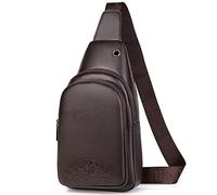 HJUGHPN Marsupio Uomini USB Casuale PU. Borsa a tracolla a tracolla in pelle for il tempo libero a tracolla a tracolla a tracolla a tracolla con cinturino aderente borsa a sospensione for maschio(Brow