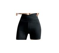 HJUGHPN Pantaloncini da donna estivi sottili incrociati a vita alta con squalo pantaloncini elastici sportivi da corsa pantaloncini da ciclismo sexy in vita mini pantaloncini da fitness (XXL)