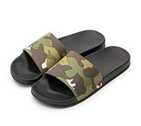 HJUGHPN Pantofole da uomo antiscivolo da uomo, per interni ed esterni, estive, spiaggia, sandali mimetici (verde militare, 9)