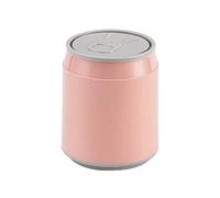 HJUGHPN Pattumiera da scrivania con coperchio, per cucina, camera da letto, grazioso cestino per la pulizia della casa, colore rosa