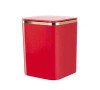 HJUGHPN Pattumiera quadrata da scrivania, secchio sanitario con ventosa, montaggio a parete, mini bidone della spazzatura (rosso)