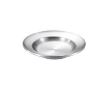 HJUGHPN Piatti in acciaio inox Western Dinner Plate doppio isolamento piatto piano piatto principale piatto snack piatto (19 cm)