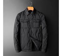 HJUGHPN Piumino da uomo autunno e inverno classico casual tinta unita piumino caldo cappotto (XL)