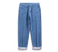 HJUGHPN Piumino da uomo ispessito street casual sciolto caldo jeans da uomo alla moda allentato all-match caldo e confortevole (blu scuro, 1.5 UK)