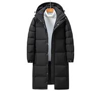 HJUGHPN Piumino da uomo piumino bianco d'anatra piumino invernale caldo spesso cappotto lungo (XL)