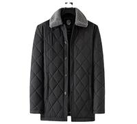 HJUGHPN Piumino da uomo super large invernale da uomo con risvolto imbottito giacca in cotone cappotto da uomo taglie forti (XL)