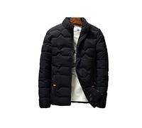 HJUGHPN Piumino invernale da uomo casual caldo parka spesso comodo con cerniera giacca antivento tinta unita colletto alla coreana oversize abbigliamento slim da uomo (4XL)