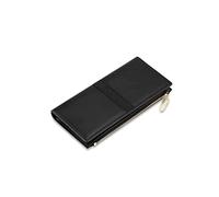 HJUGHPN Portafogli da donna alla moda portafoglio da donna satinato ultrasottile con cerniera portafoglio lungo in morbida pelle PU porta carte da donna tasca per telefono