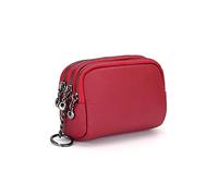 HJUGHPN Portafogli da donna in vera pelle morbida portamonete femminile mini portamonete portafoglio porta carte portafoglio, Rosso, Taglia unica