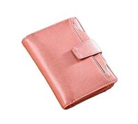 HJUGHPN Portafogli da donna in vera pelle retrò cera olio cera vacchetta moda ragazze portafoglio corto cerniera carino piccolo portamonete da donna (rosa)
