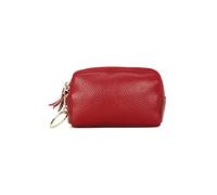 HJUGHPN Portafogli da donna in vera pelle unisex portamonete doppia cerniera in pelle bovina porta carte di credito borsa, Colore unico, Taglia unica