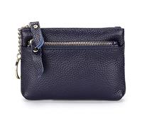 HJUGHPN Portafogli da donna Pattern Cowhide Leather Wallet Versatile Lady Handbag First Layer Cow Skin Small Women Coin Purse(Blue)