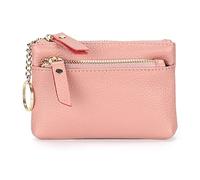 HJUGHPN Portafogli da donna Pattern Cowhide Leather Wallet Versatile Lady Handbag First Layer Cow Skin Small Women Coin Purse(Pink)