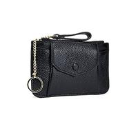 HJUGHPN Portafogli da donna Piccolo portamonete con cerniera Portamonete da donna Mini Ladies in pelle dei portafogli portachiavi, nero, Taglia unica
