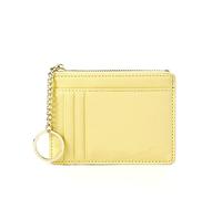 HJUGHPN Portafogli da donna Portafogli da donna con cerniera in pelle PU portamonete mini portachiavi piccolo portafoglio multi-card bit porta carte titolare della carta, Giallo, Taglia unica