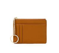 HJUGHPN Portafogli da donna Portafogli da donna con cerniera in pelle PU portamonete mini portachiavi piccolo portafoglio multi-card bit porta carte titolare della carta, Marrone, Taglia unica