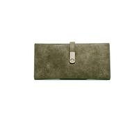 HJUGHPN Portafogli da donna Portafoglio lungo in pelle opaco ad ultrasottile per le donne Magnete HASP Phone Borse per la borsa per carte da donna Portamonete(Green)