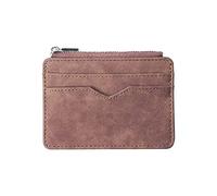 HJUGHPN Portafoglio da uomo Men's Card Wallet Short Matte Leather Retro Multi-card Frosted Fabric Card Holder Money Minimalist Purse Transparent Coins(Brown)