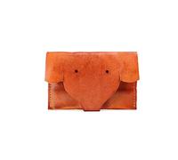 HJUGHPN Portamonete da donna in pelle retrò borsa in pelle carino cartone animato portamonete strato custodia in pelle per carte di credito, Arancione, Taglia unica