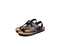 HJUGHPN Sandali infradito da uomo, colore nero, bianco, alla moda, estivi, per il tempo libero, antiscivolo, da spiaggia, sandali da uomo in sughero (sandali neri, taglia 40)