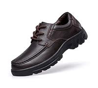 HJUGHPN Scarpe formali da uomo in vera pelle scarpe da uomo di grandi dimensioni business casual ufficio autunno inverno nero resistente (marrone, 6)