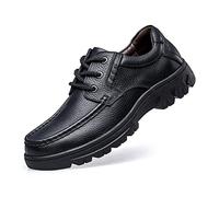 HJUGHPN Scarpe formali da uomo in vera pelle scarpe da uomo di grandi dimensioni business casual ufficio autunno inverno nere resistenti (nero, 6)