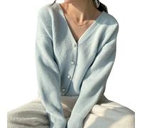 HJUGHPN Signore Cardigan Donne Autunno Inverno Cardigan Maglione Cappotto Femminile Morbido Elegante Breve Vintage Maglieria Cardigan femminile