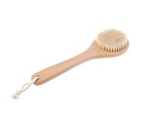 HJUGHPN Spazzola per il corpo con manico in legno con setole naturali per esfoliare la pelle secca