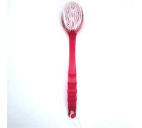 HJUGHPN Spazzola per il corpo con manico lungo in plastica per vasca da bagno e doccia, spazzola per la pulizia della pelle, accessori per il bagno, strumento di pulizia (rosso)