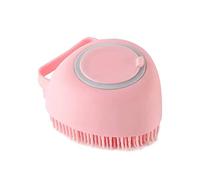 HJUGHPN Spazzola per il corpo morbida per bagno doccia shampoo spazzola massaggio spa lavaggio pulito scrubber pettine domestico toelettatura doccia spazzola da bagno in silicone palmare (rosa)