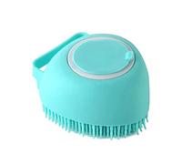 HJUGHPN Spazzola per il corpo morbida per bagno doccia shampoo spazzola spa massaggio pulito scrubber pettine domestico toelettatura doccia spazzola da bagno in silicone palmare (blu)