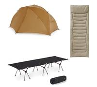 HJUGHPN Tenda da campeggio ad apertura rapida fuori terra singola ultraleggera tenda può essere abbinata (nero 3 pezzi un set)