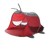 HJUGHPN Tenda da gioco a forma di squalo e scarabeo, dotata di porte per un facile ingresso e uscita, facile da installare (rosso)