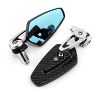 HJWPD Specchietto Retrovisore Moto per Suzuki per B-King GSF1250 GSF600 per Gladius SFV650 SV650 SV1000 GSR600 Parti Girevoli(Silver)