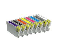 HJXcTRH Cartucce d'inchiostro compatibili per T0540 T0541 T0542 T0543 T0544 T0547 T0548 T0549 per stampante Stylus Photo R800 R1800(1Set)