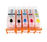 HJXcTRH Cartucce d'inchiostro ricaricabili 5 pezzi compatibili con chip PGI 550 CLI 551 ARC per IP7250 6350 5450 MX925 MX725
