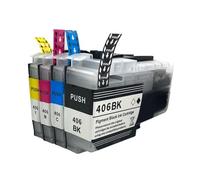 HJXcTRH Cartuccia d'inchiostro compatibile LC406 per MFC-J4335DW J4345DW J4535DW J5855DW J5955DW J6555DW J6955DW -406-406XL LC406XL(LC406 1SET(4PC))