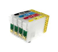 HJXcTRH Cartuccia d'inchiostro ricaricabile Jetvinner Set di inchiostri compatibili a 4 colori con chip ARC per Stylus S22 SX125 SX420W SX425W SX235W SX420W