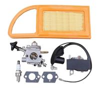 HJXcTRH Kit Candela carburatore Bobina di accensione Compatibile con Modelli di Attrezzi da Giardino BR600 BR500 BR550 C1Q-S183