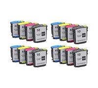 HJXcTRH Set di cartucce d'inchiostro compatibili per 10 82 per plotter DesignJet 500 500ps 800 800ps HP10 HP82 HP500 HP800(For 10 82 4set)