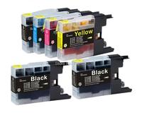 HJXcTRH Set di cartucce d'inchiostro compatibili per LC1240 LC77 LC73 LC79 LC1220 per stampanti MFC-J430W J6910DW J6710DW J5910DW J6510DW J435W J810DN(1 Sets add 2 Black)