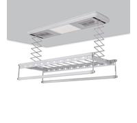 HJYBFA Argento, Appendiabiti, Stendibiancheria Elettrico da soffitto, Salvaspazio, Articoli per la casa, Illuminazione da Parete per Indumenti, per Balcone e Bagno