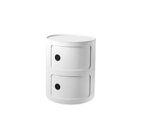 HJYBFA Piccola credenza rotonda in plastica con cassetti, per soggiorno, bagno, salvaspazio, colore bianco, taglia S