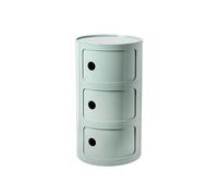 HJYBFA Piccola credenza rotonda in plastica con cassetti, per soggiorno, bagno, salvaspazio, verde