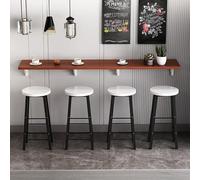 HJYBFA Tavolo pieghevole a parete in legno per computer da pranzo a forma di foglia a goccia, occupa una piccola area, ruolo spaziale (colore: teak col