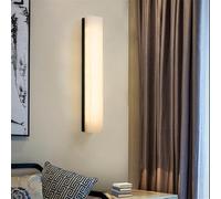 HJYCLFAZU Lampada da Parete contemporanea in Ottone e Marmo con LED, semplicità e creatività, Ideale per Soggiorno, Camera da Letto, Studio, Hotel, Villa e corridoio (Altezza 80 cm).